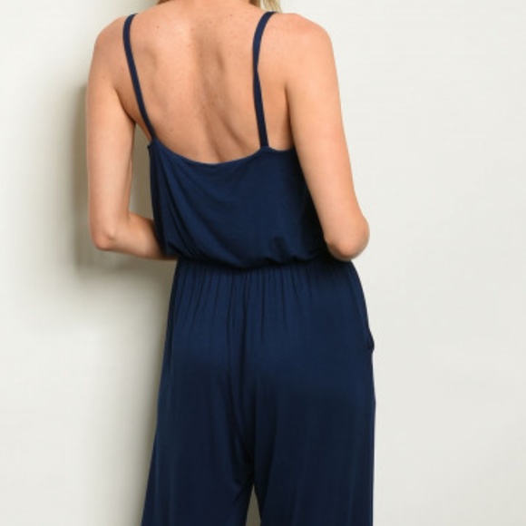 GIRLY & FLIRTY COMFY NAVY JUMPSUIT - Picture 6 of 8